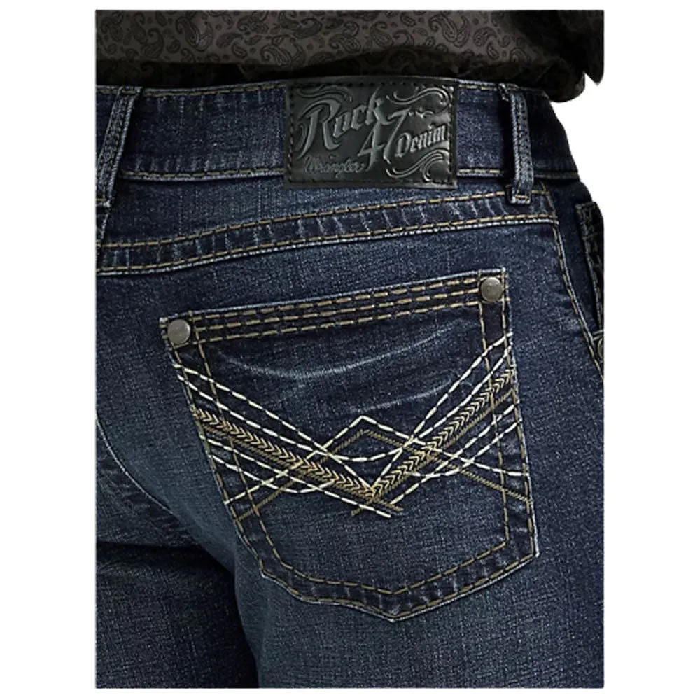 112338552 Wrangler Rock 47 Men's Slim Straight Jean - Cowboy Kiss