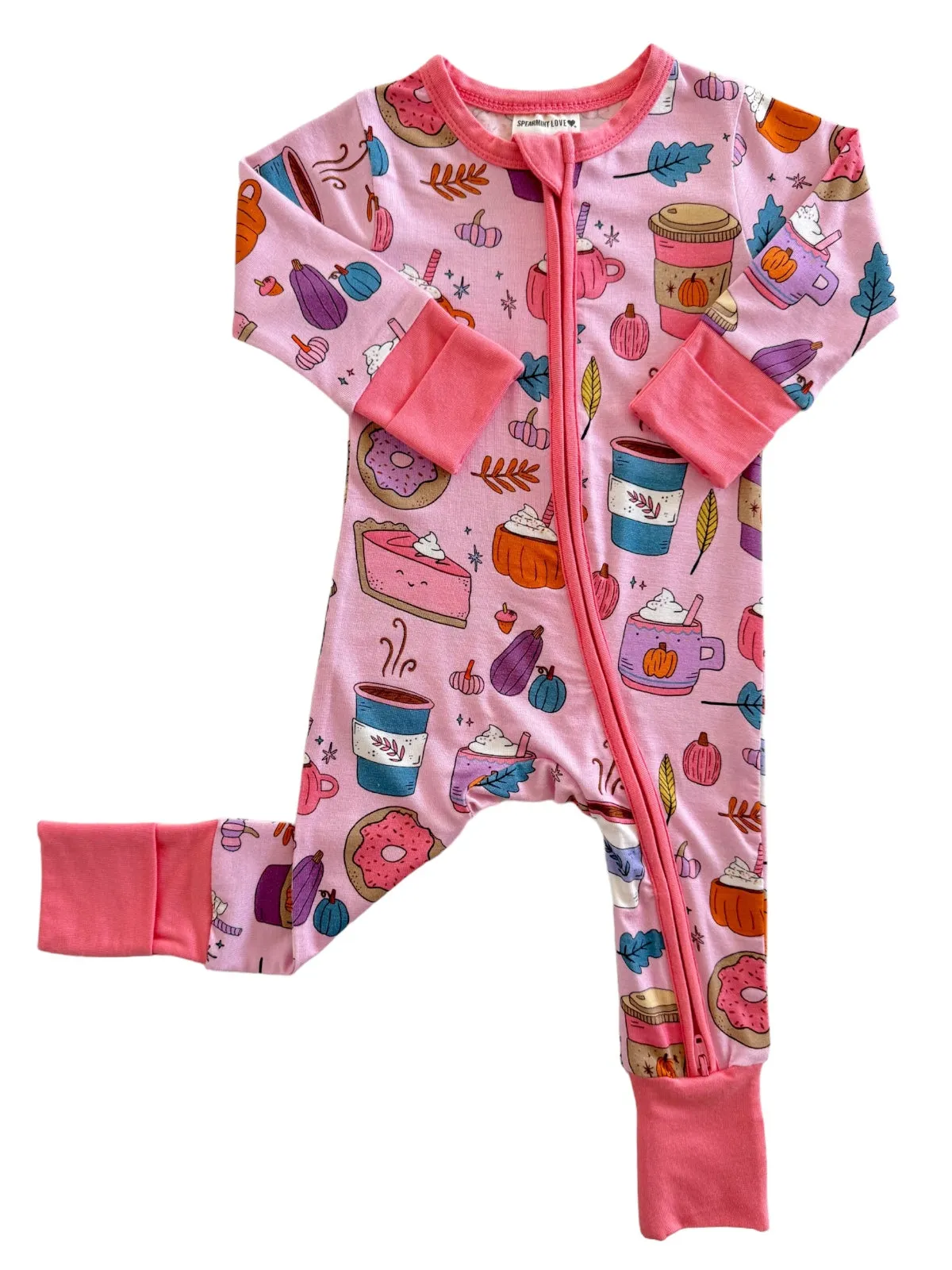 2-Way Convertible Zip Romper, Pumpkin Spice Latte Pink