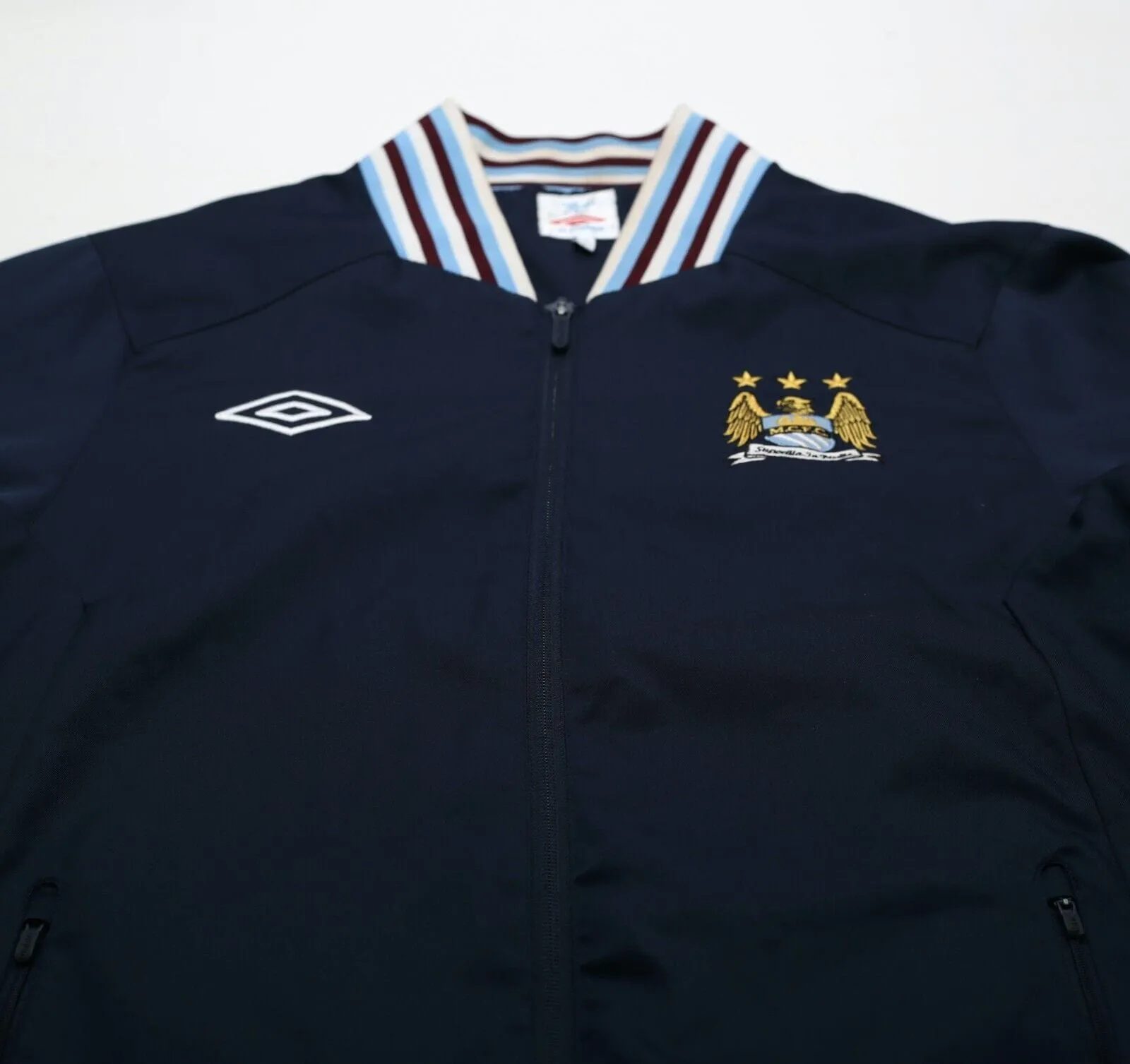 2011/12 Manchester City Vintage Umbro Football Anthem Jacket Track Top (L)