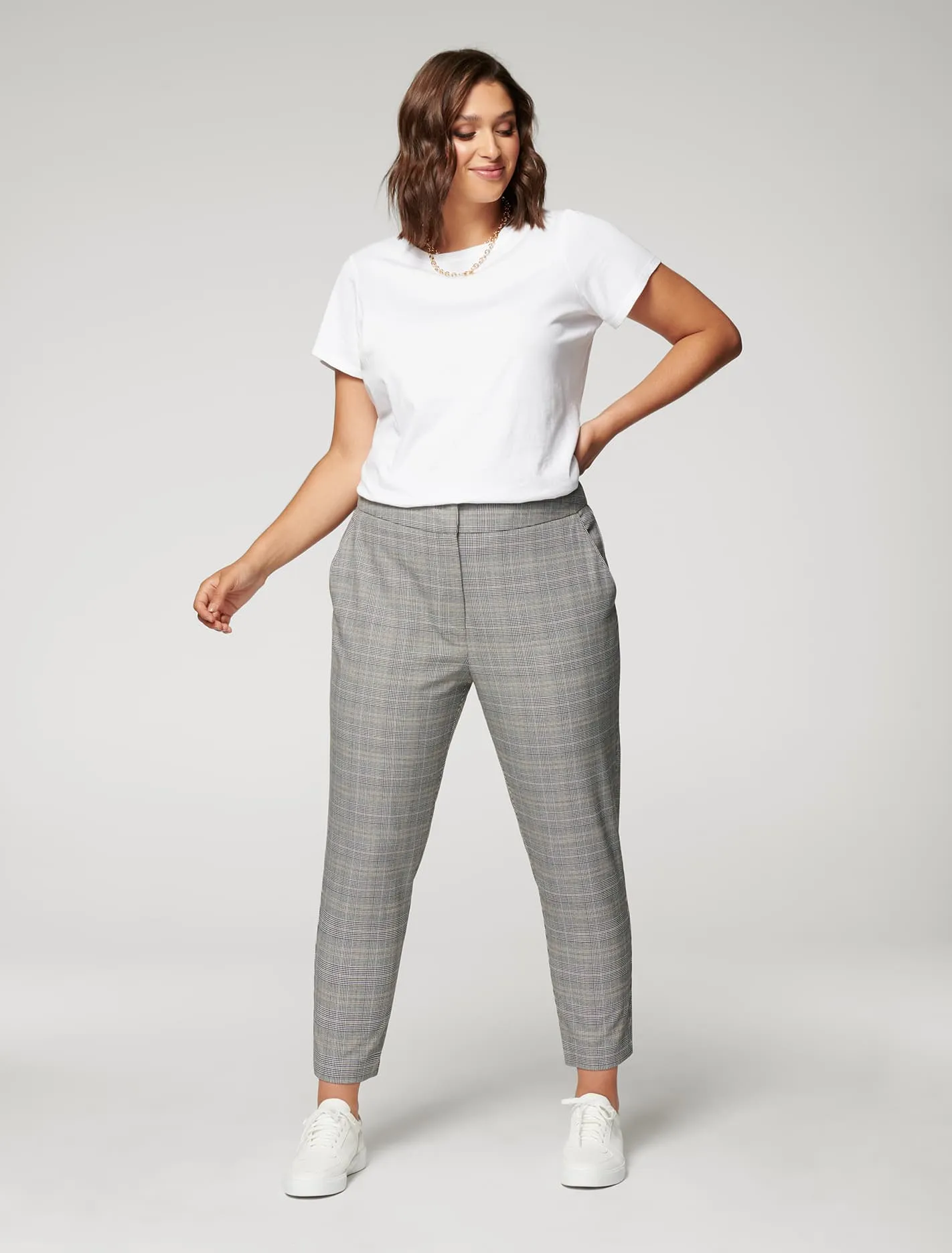 Adeline Curve High Waist Check Pant