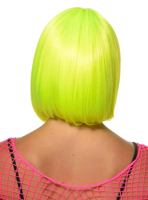 Aleah Neon Yellow Deluxe Bob Wig