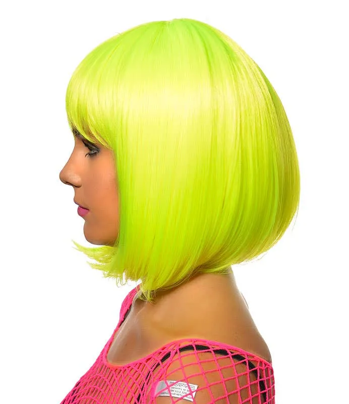 Aleah Neon Yellow Deluxe Bob Wig