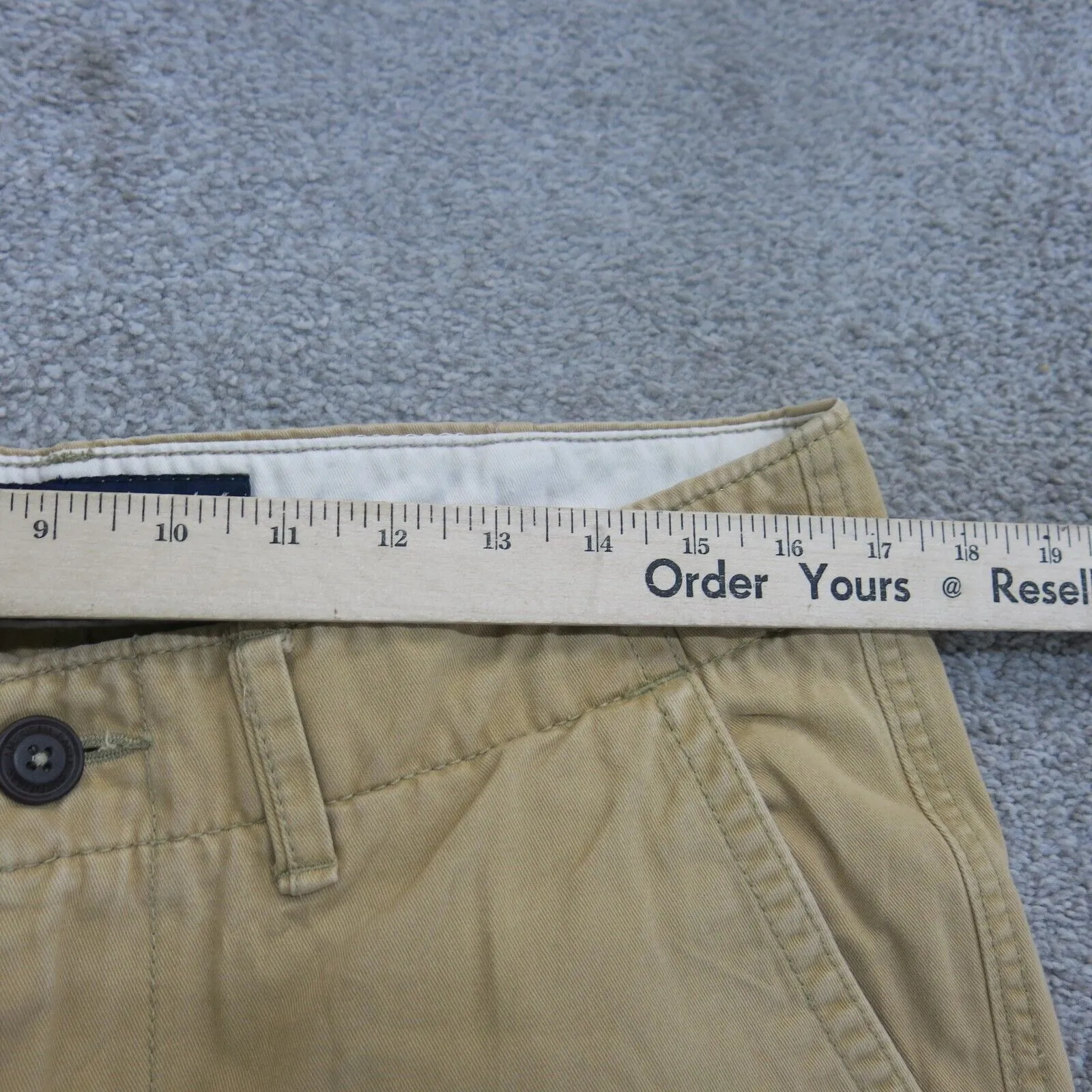 American Eagle Mens Chino Pants Original Straight Mid Rise Khaki Size W34XL32