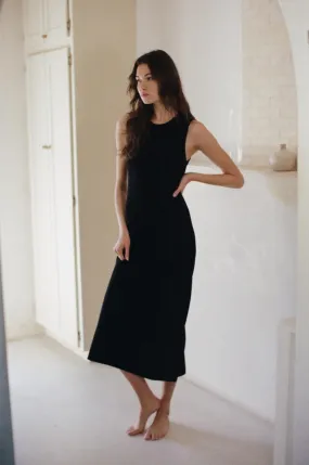 A.Ren Elosie Maxi Sweater Dress Black