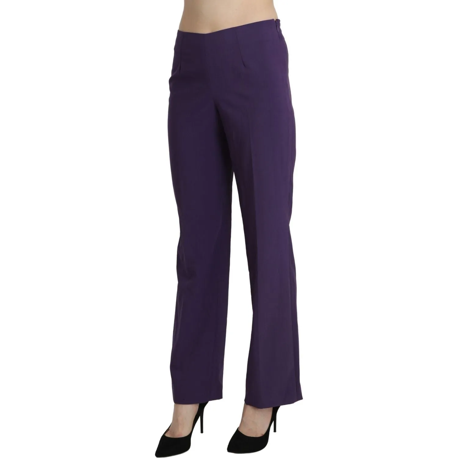 BENCIVENGA Elegant High Waist Violet Straight Pants