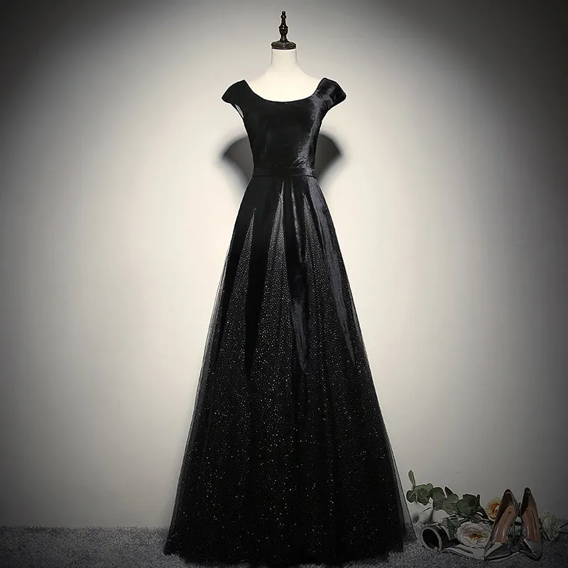 Black evening dress women's long new elegant party dress prom dress      fg137