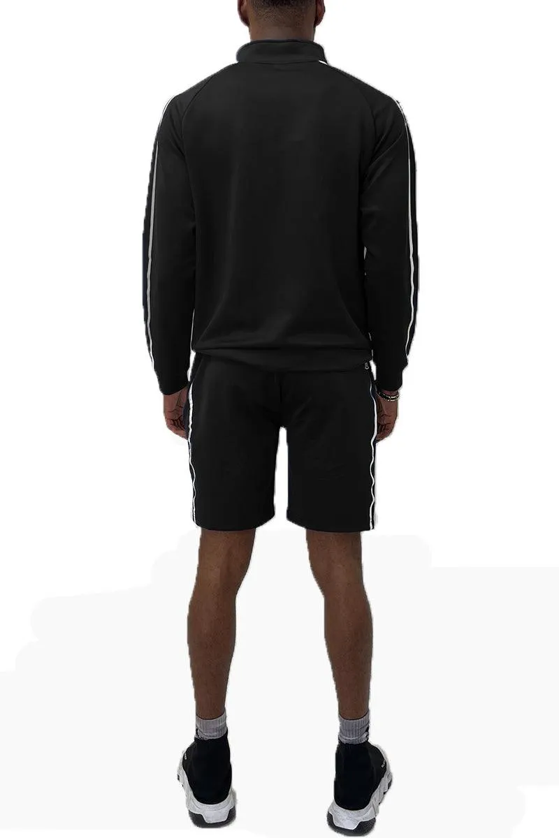 Black Jordan Track Jacket Short Set