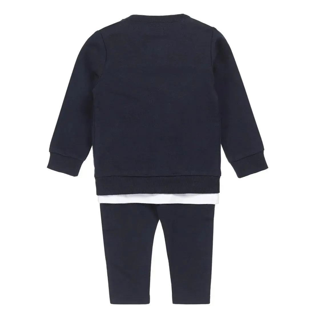 Boys Baby Set Cardigan T-shirt Pants Dark Blue White | Dirkje