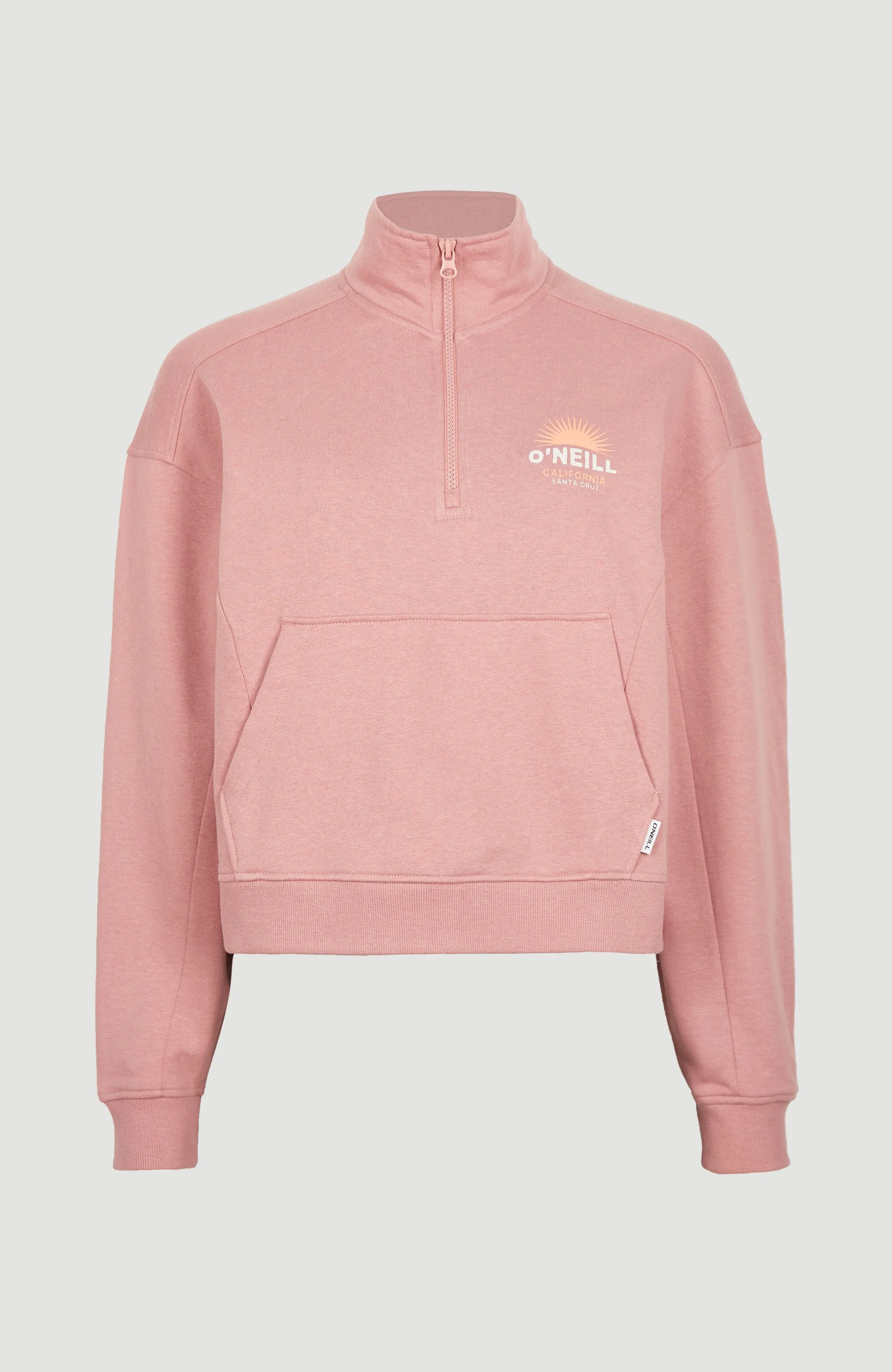 Bunji Half Zip Crew Sweatshirt | Ash Rose