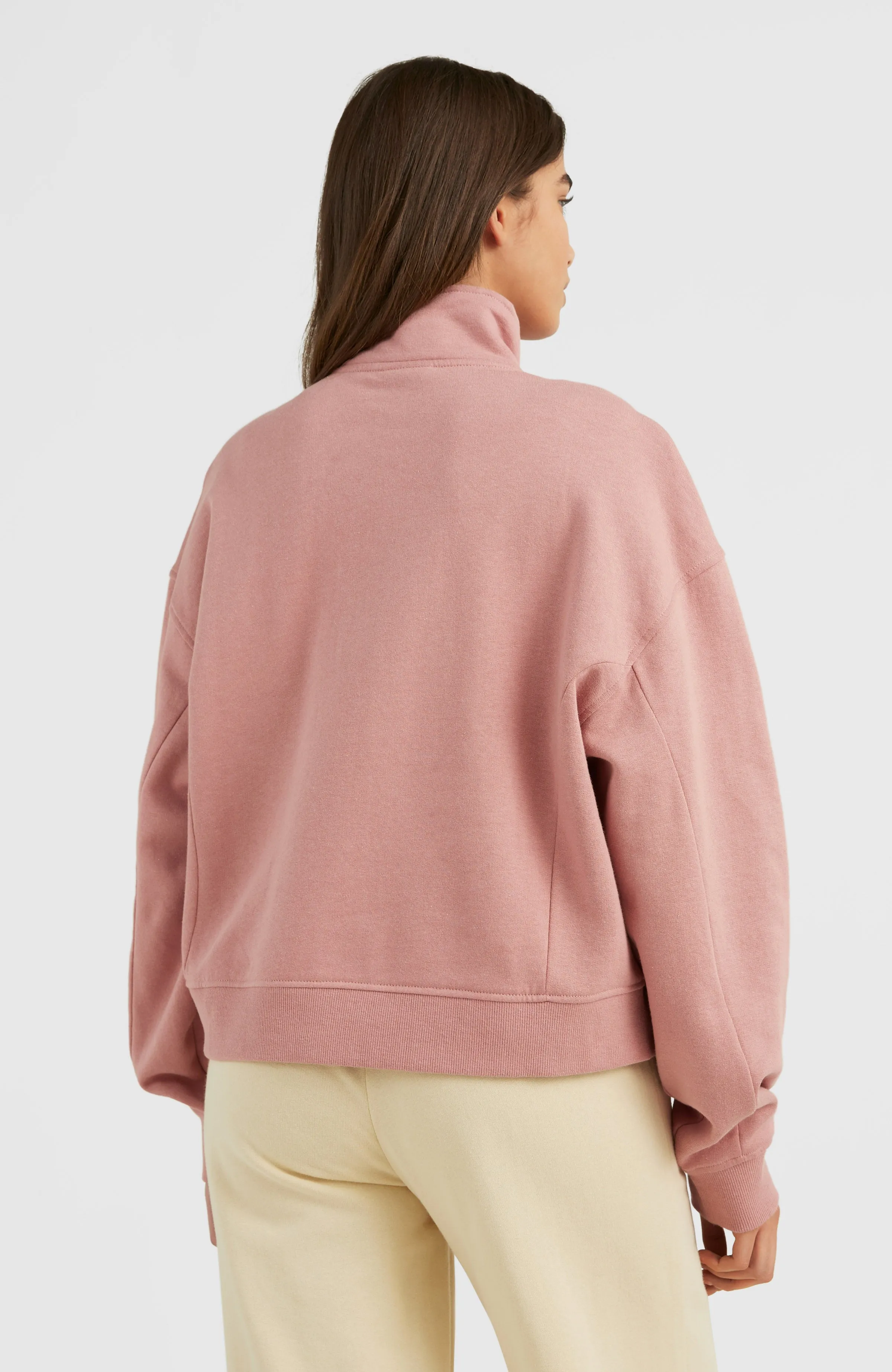 Bunji Half Zip Crew Sweatshirt | Ash Rose