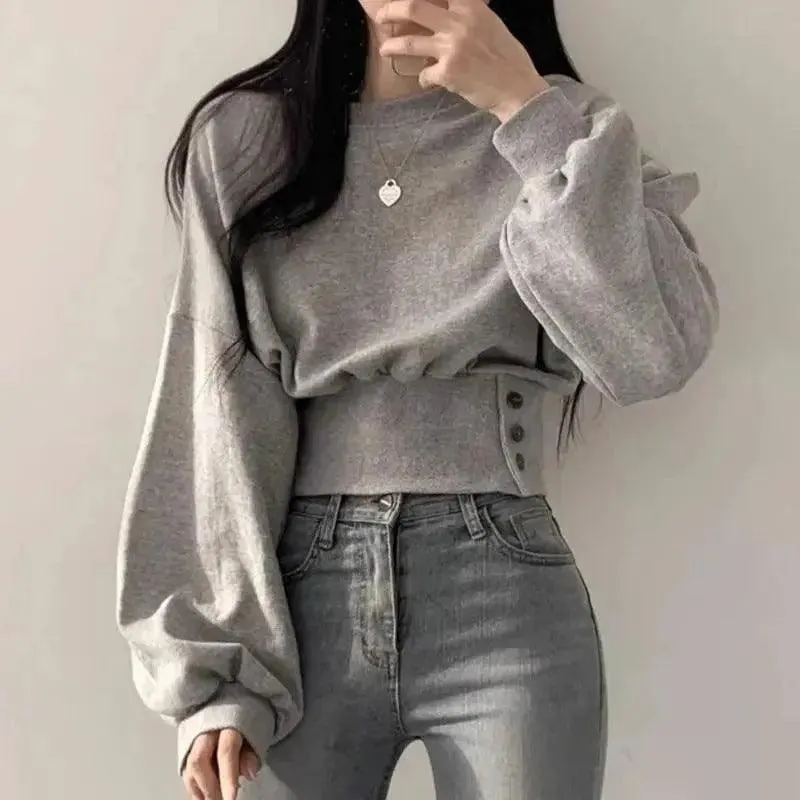 Buttoned Slim-Fit Short Sweater