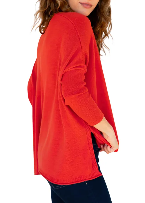 CATALINA V-NECK SWEATER - HOLLY RED