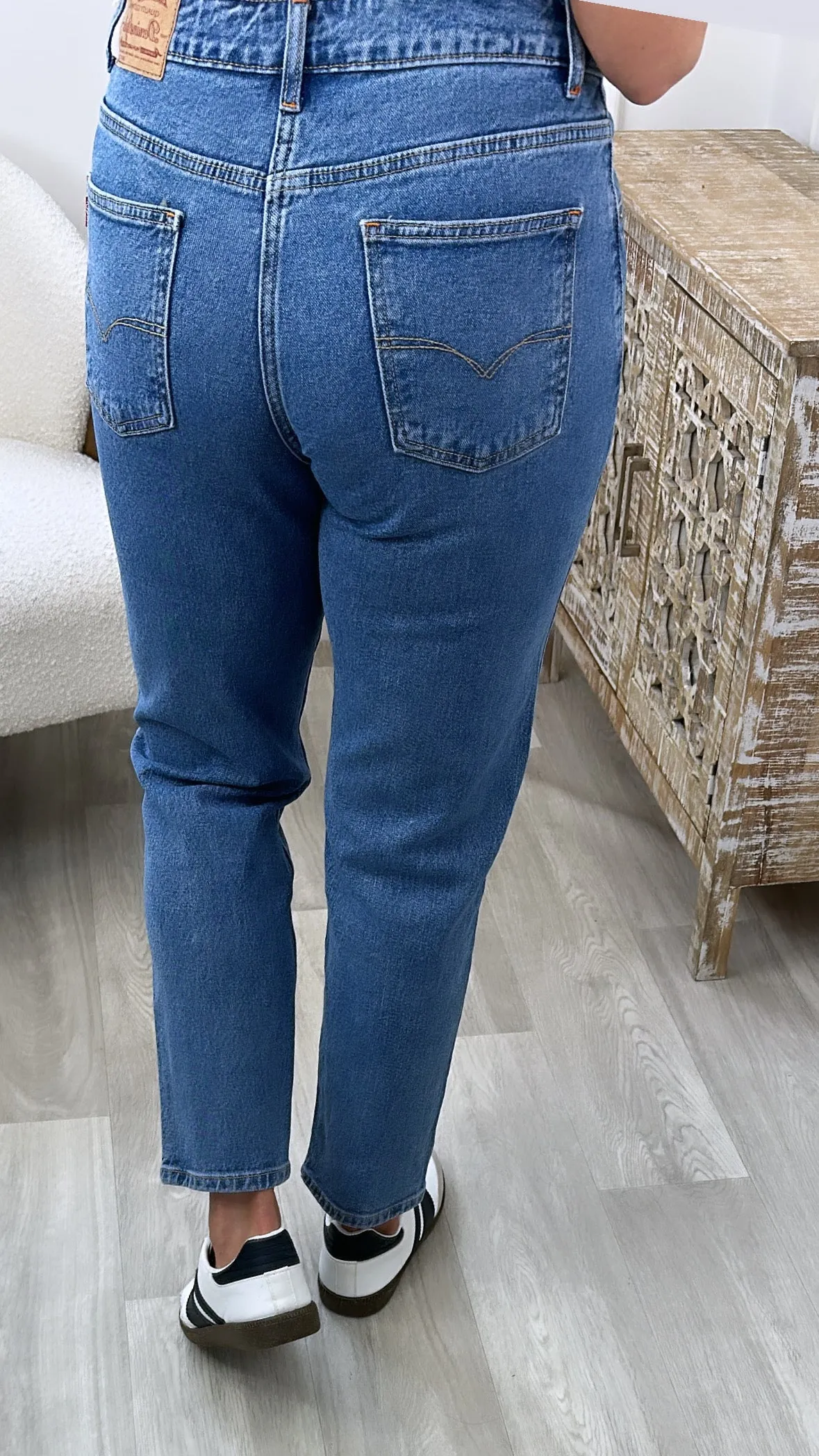 Clarisse Blue High Waist Mom Jeans