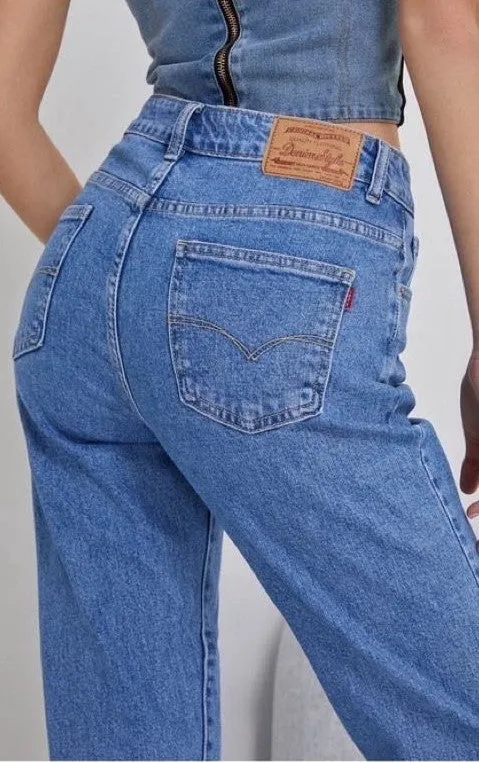 Clarisse Blue High Waist Mom Jeans