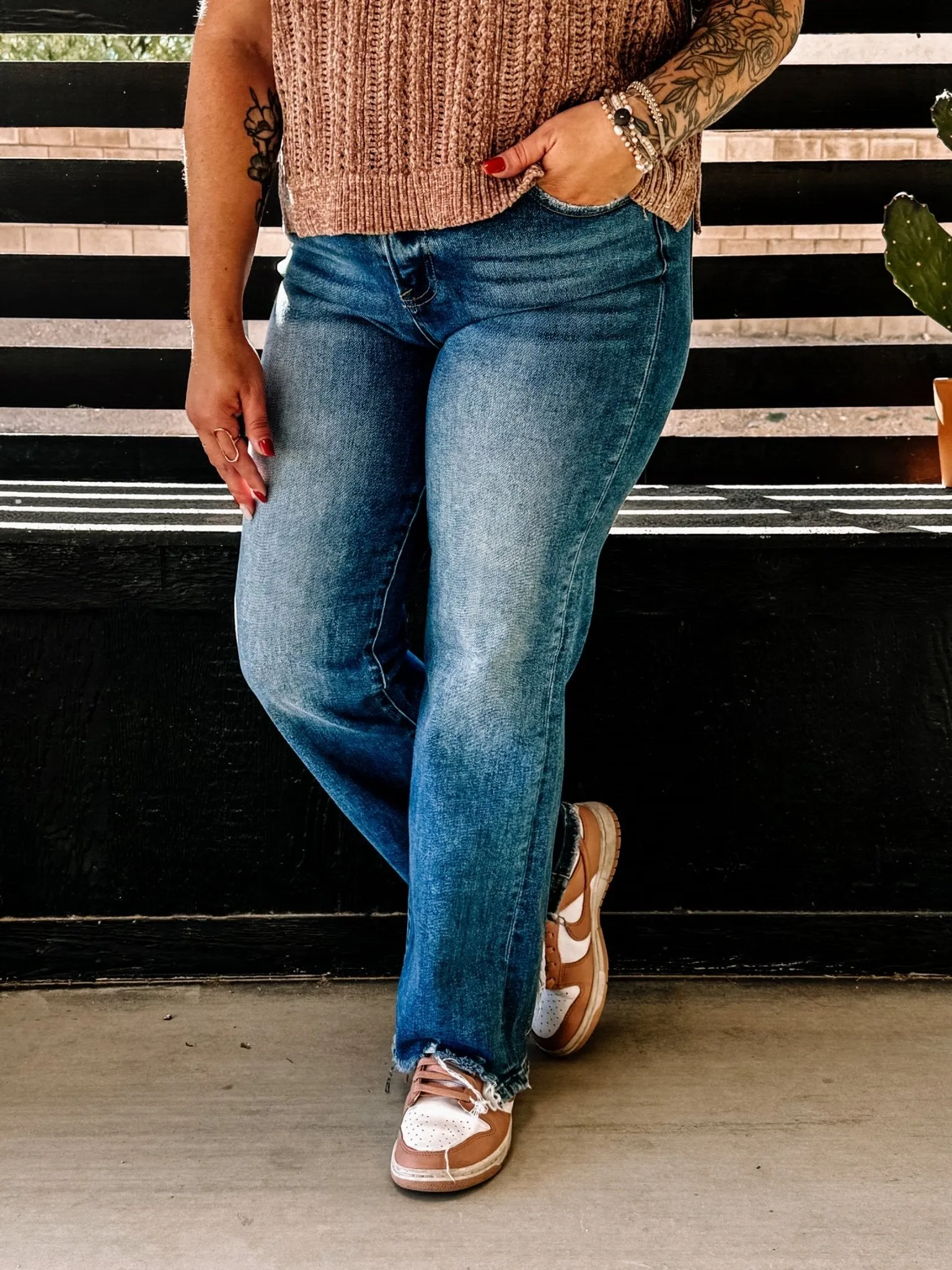 Coastal Stroll High Rise Relaxed Straight Denim Jeans