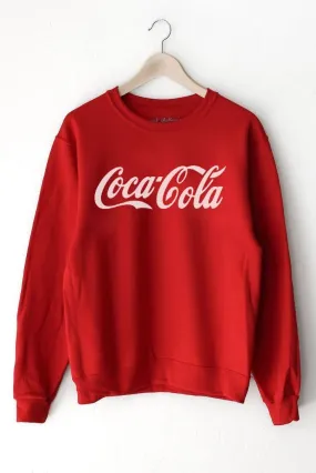 Coca-cola Oversized Printed Premium Quality Unisex Sweatshirt ( Red)