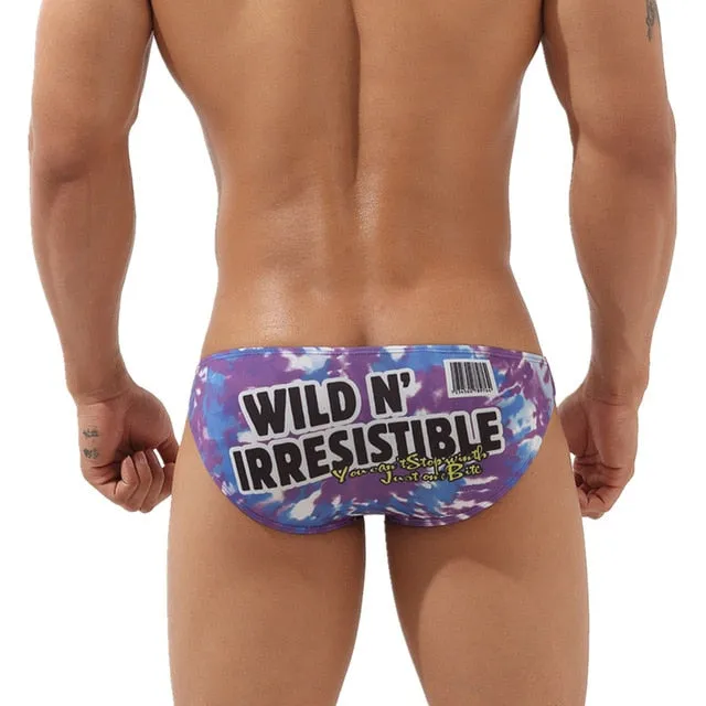 Colorful Animal Abstract Words Style Man Brief