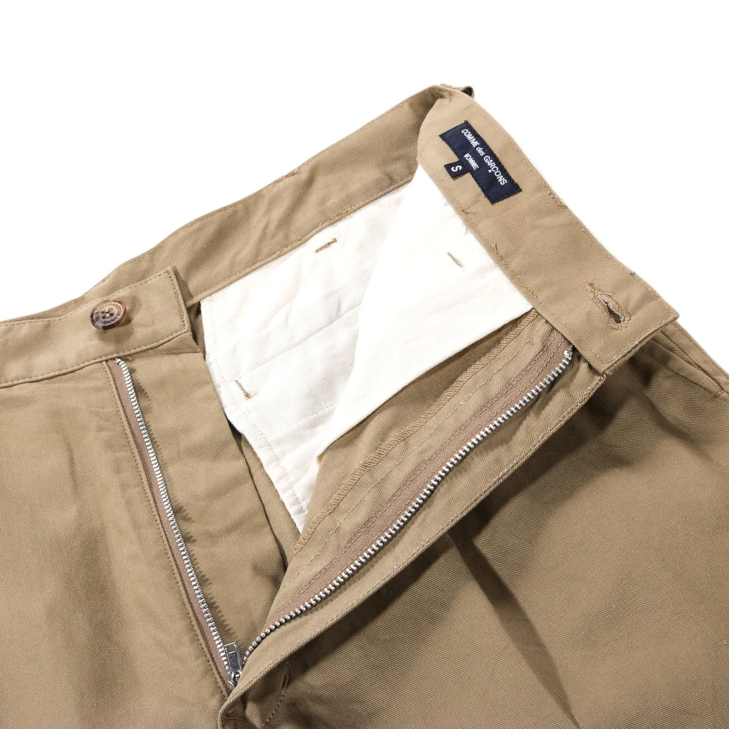 COMME DES GARCONS HOMME P028 PLEATED CHINO BEIGE