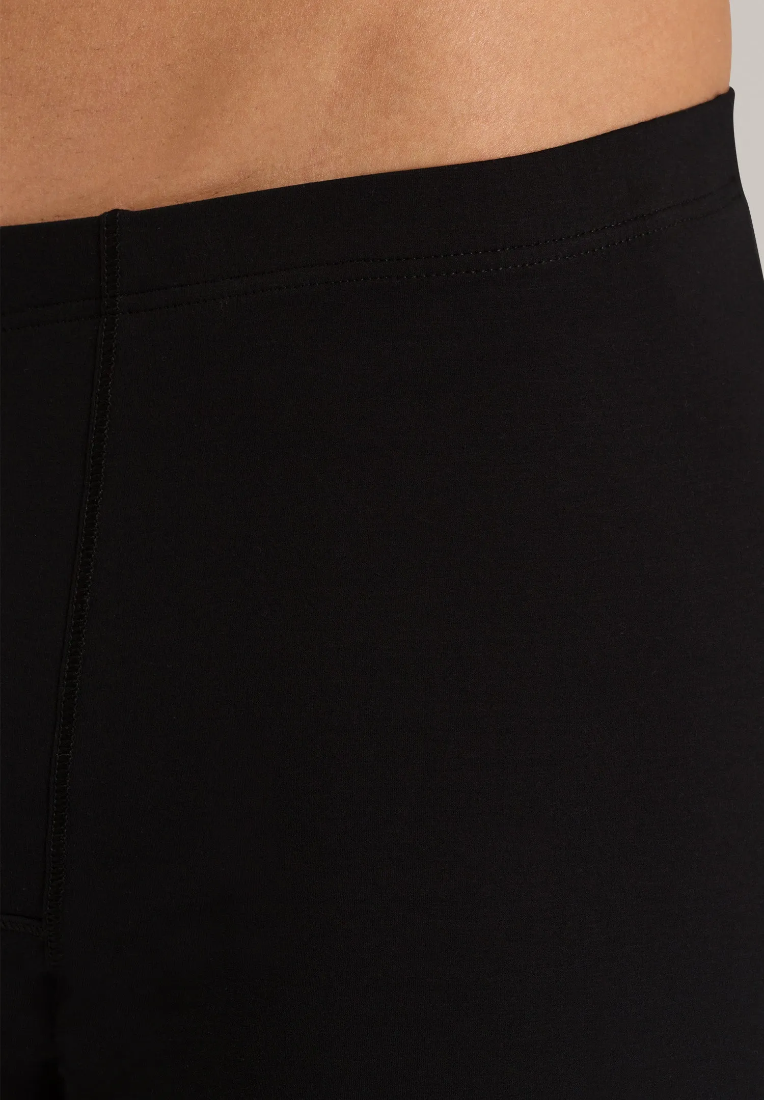 Cotton Sensation Long Leg Boxer Brief With Fly | Black 73063-199