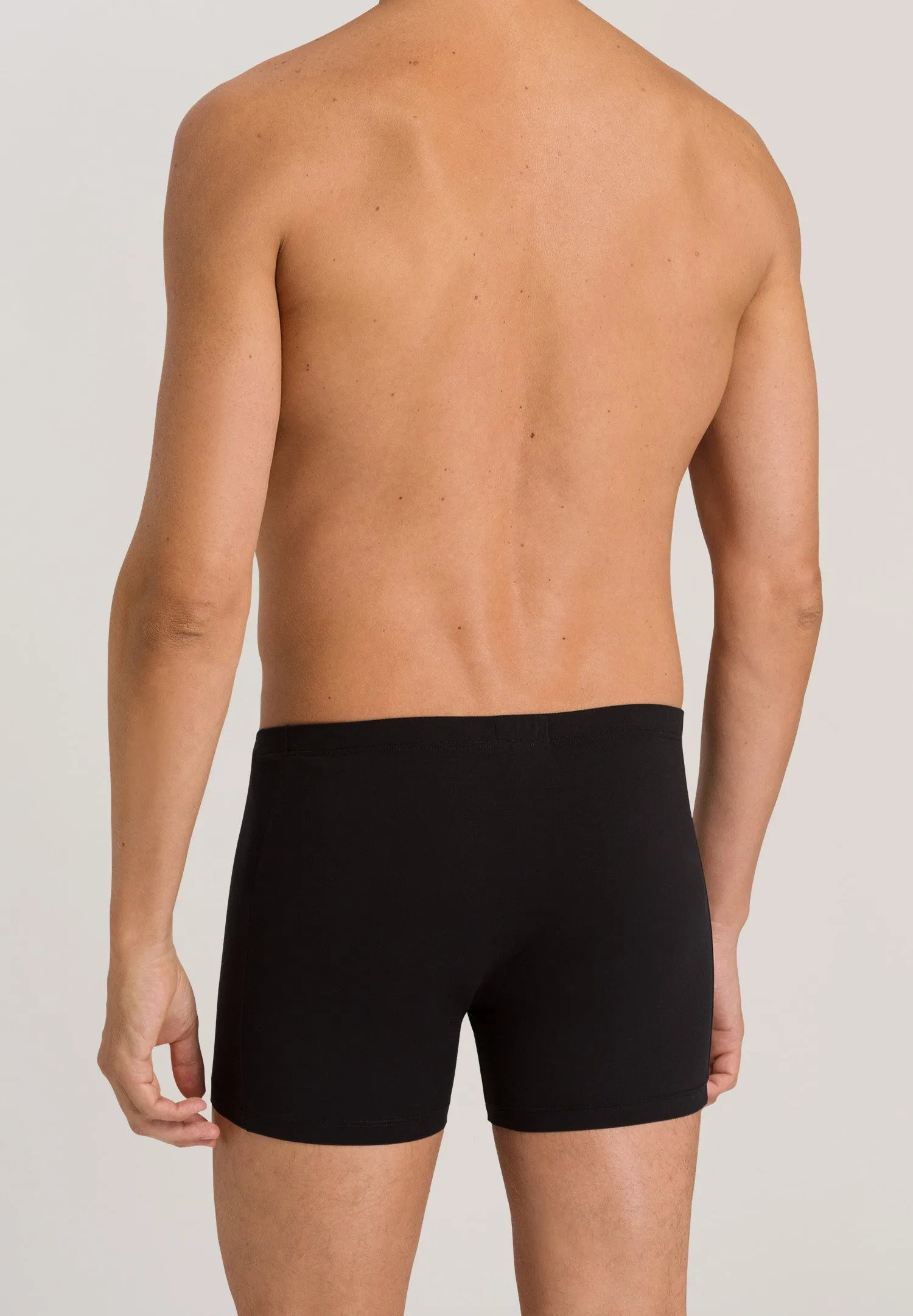 Cotton Sensation Long Leg Boxer Brief With Fly | Black 73063-199