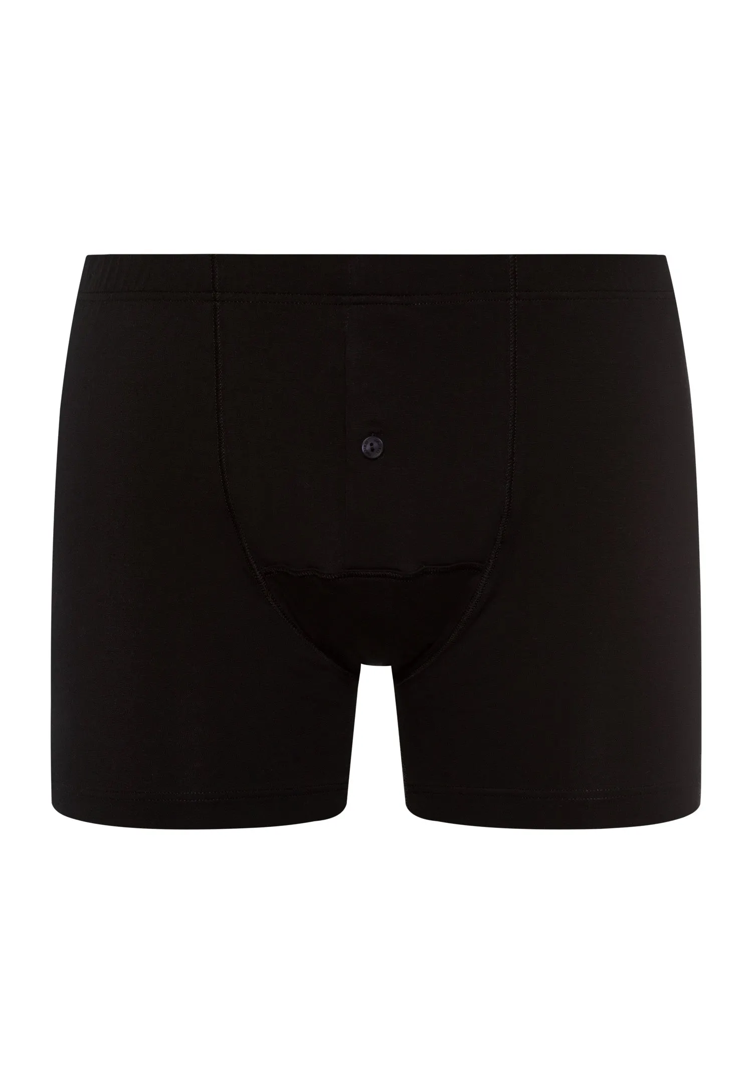 Cotton Sensation Long Leg Boxer Brief With Fly | Black 73063-199