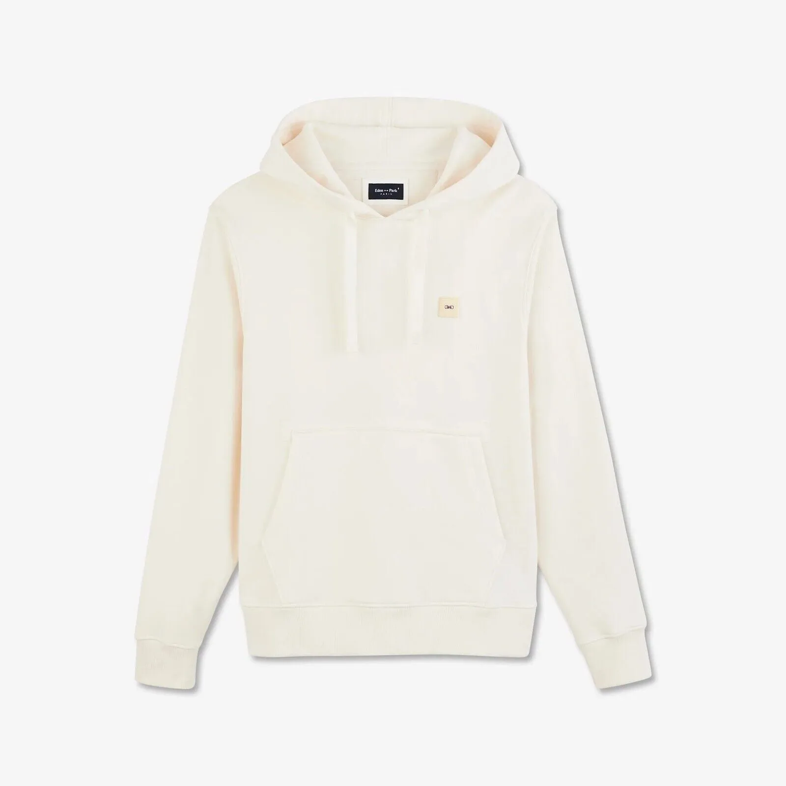 CREAM HOODED SWEATSHIRT IN FLEECE