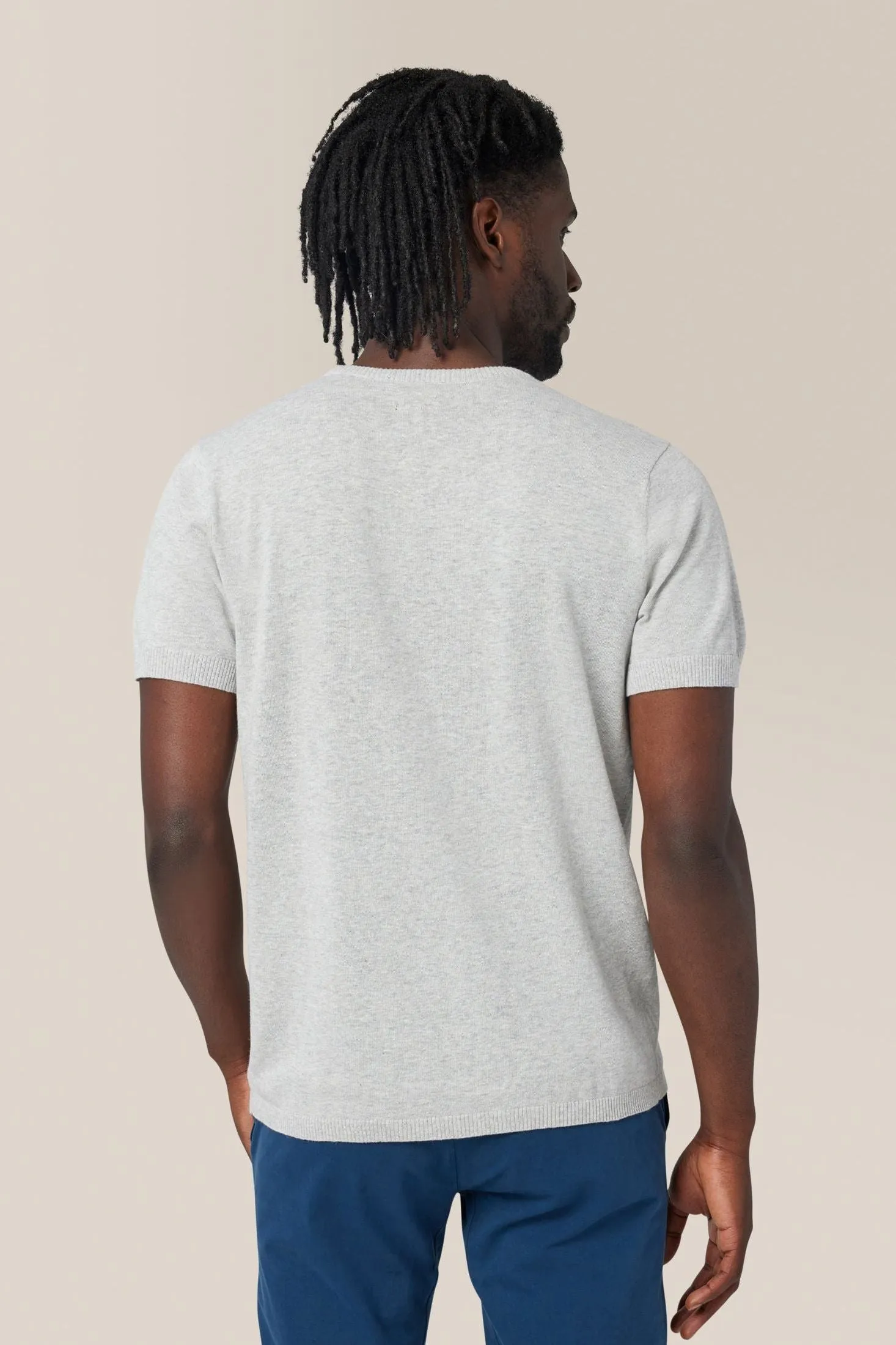 Crew Neck Tee Sweater | Cotton & Linen