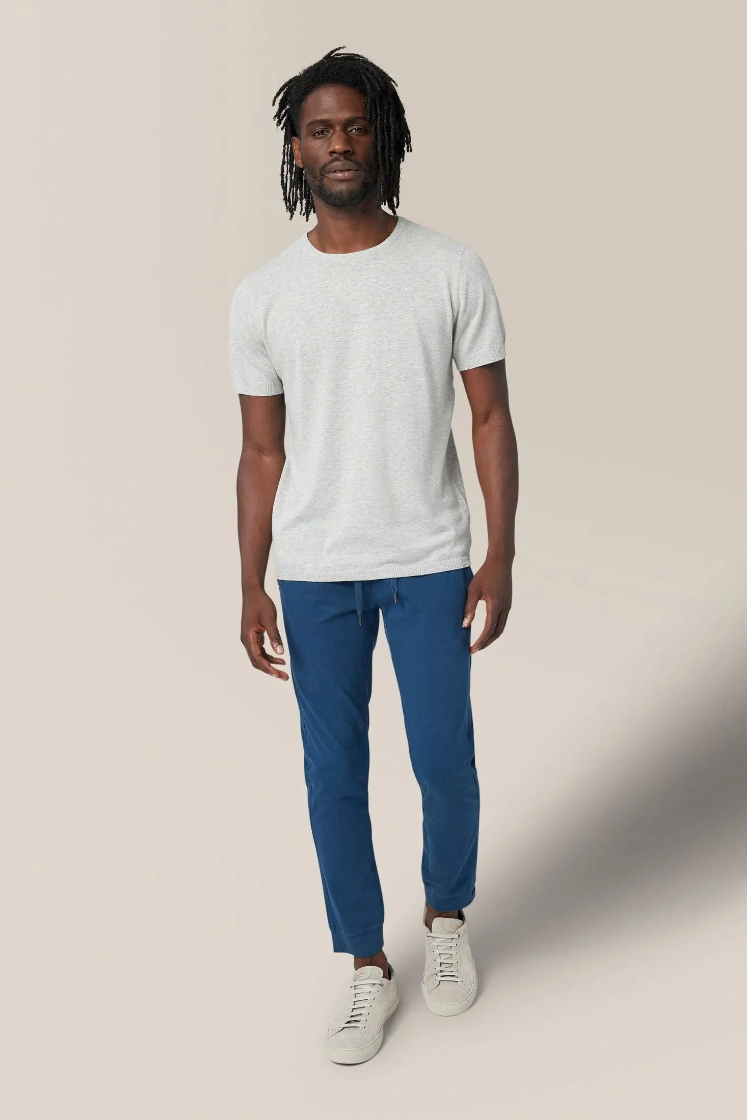 Crew Neck Tee Sweater | Cotton & Linen