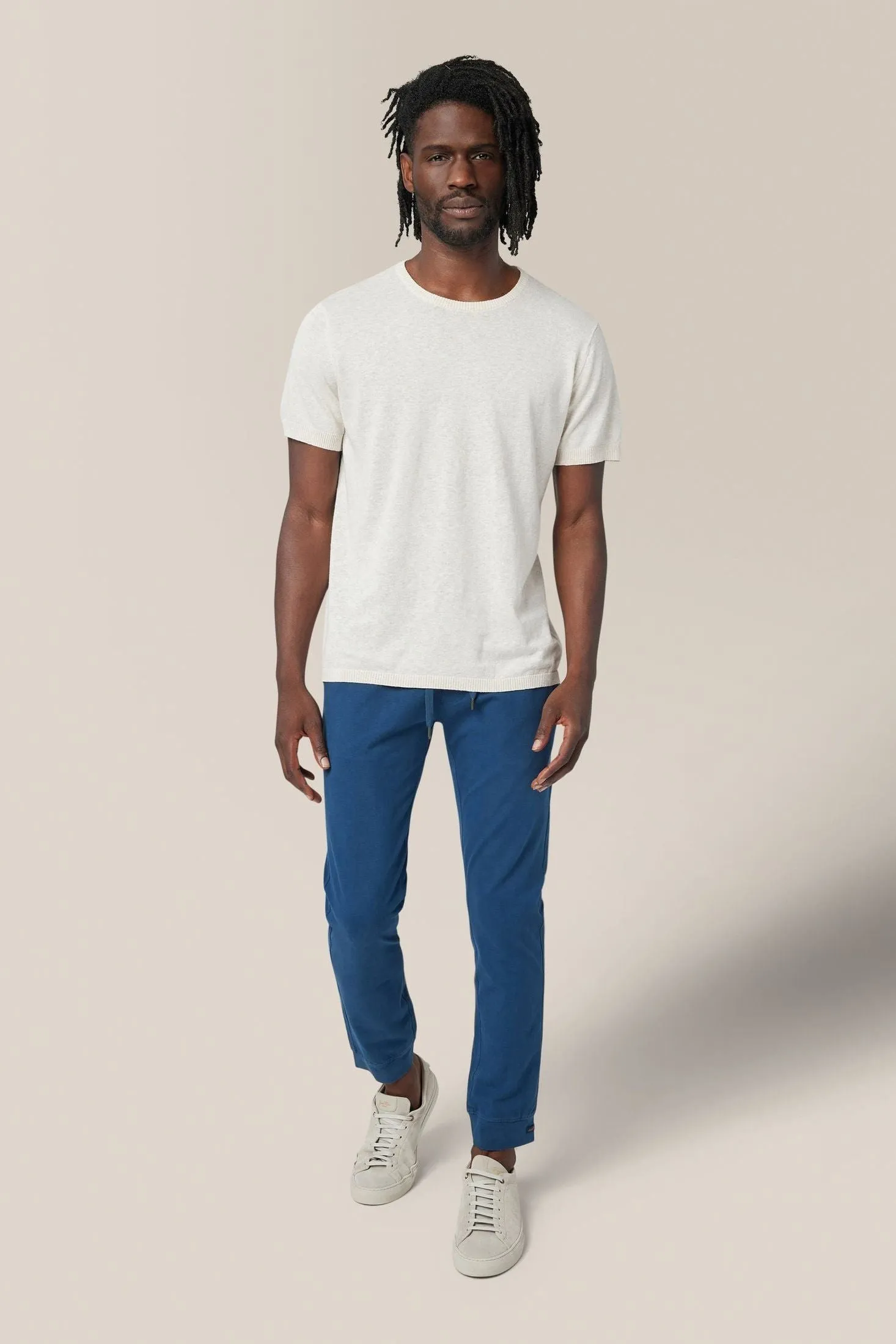 Crew Neck Tee Sweater | Cotton & Linen