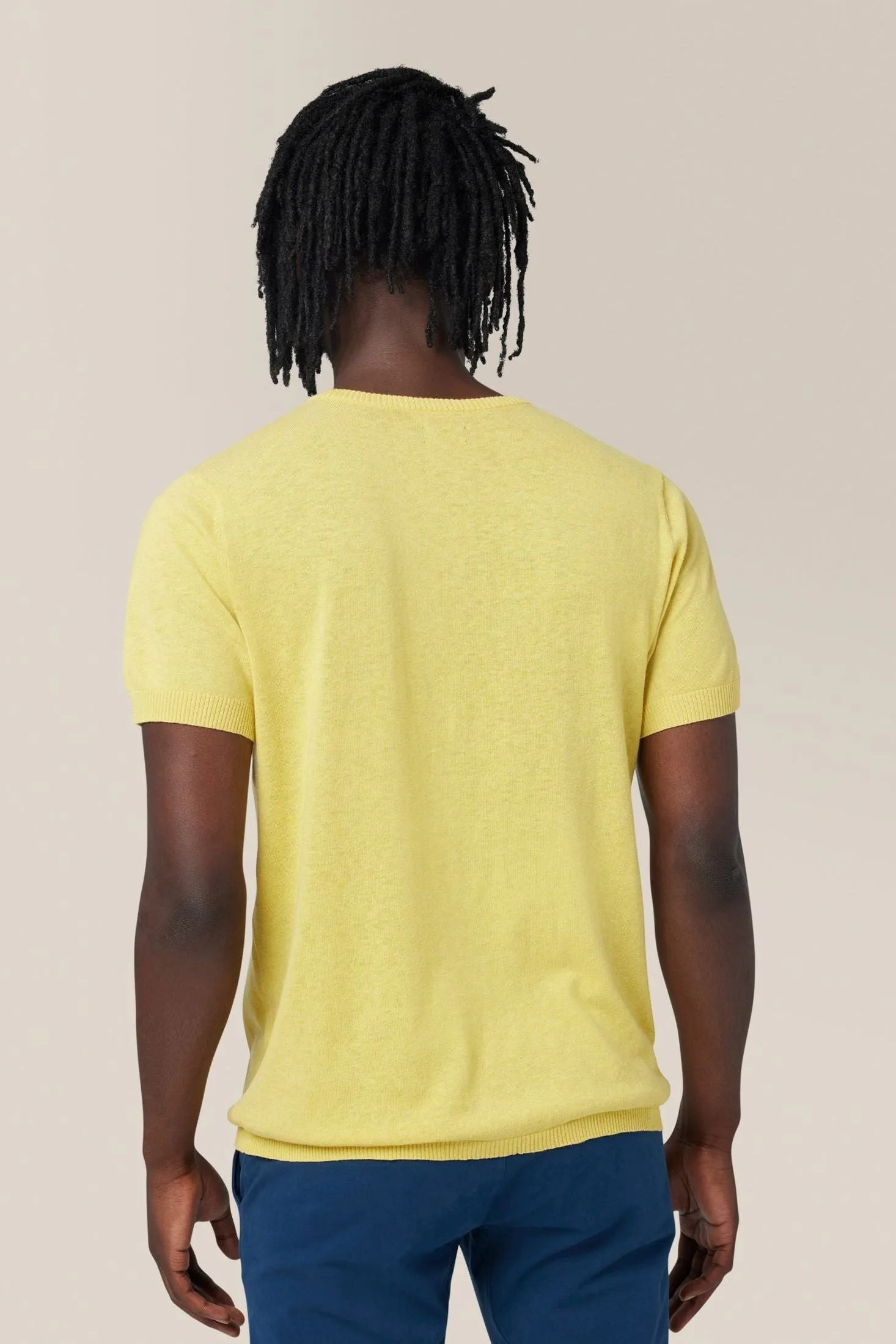 Crew Neck Tee Sweater | Cotton & Linen