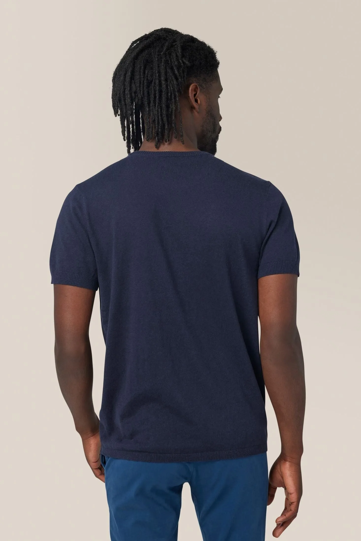 Crew Neck Tee Sweater | Cotton & Linen