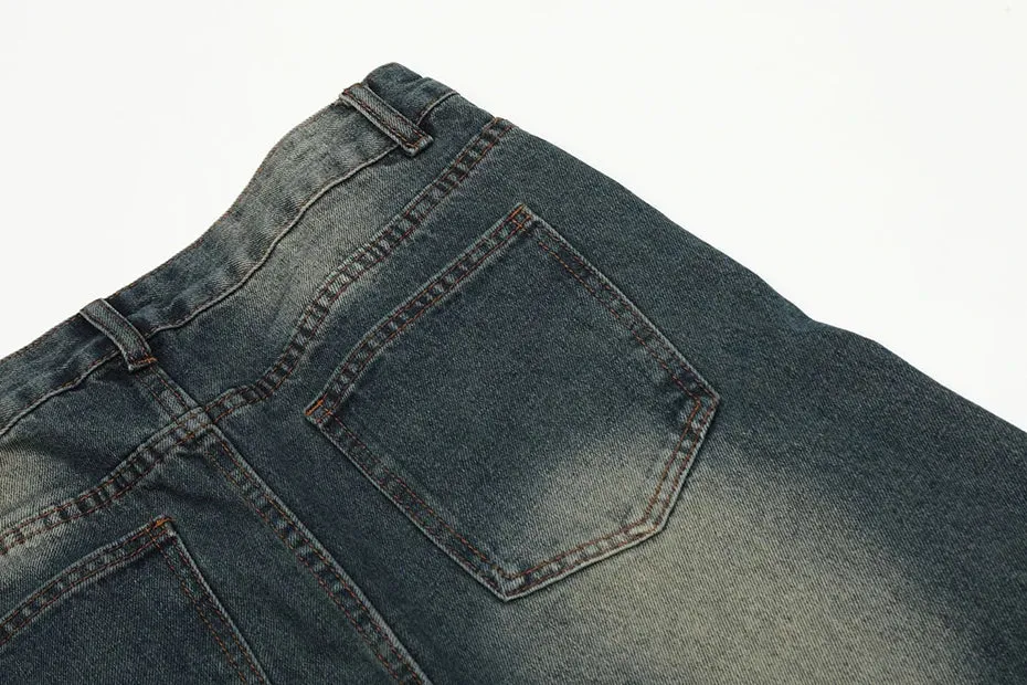 Deconstructed Denim Waves Jeans