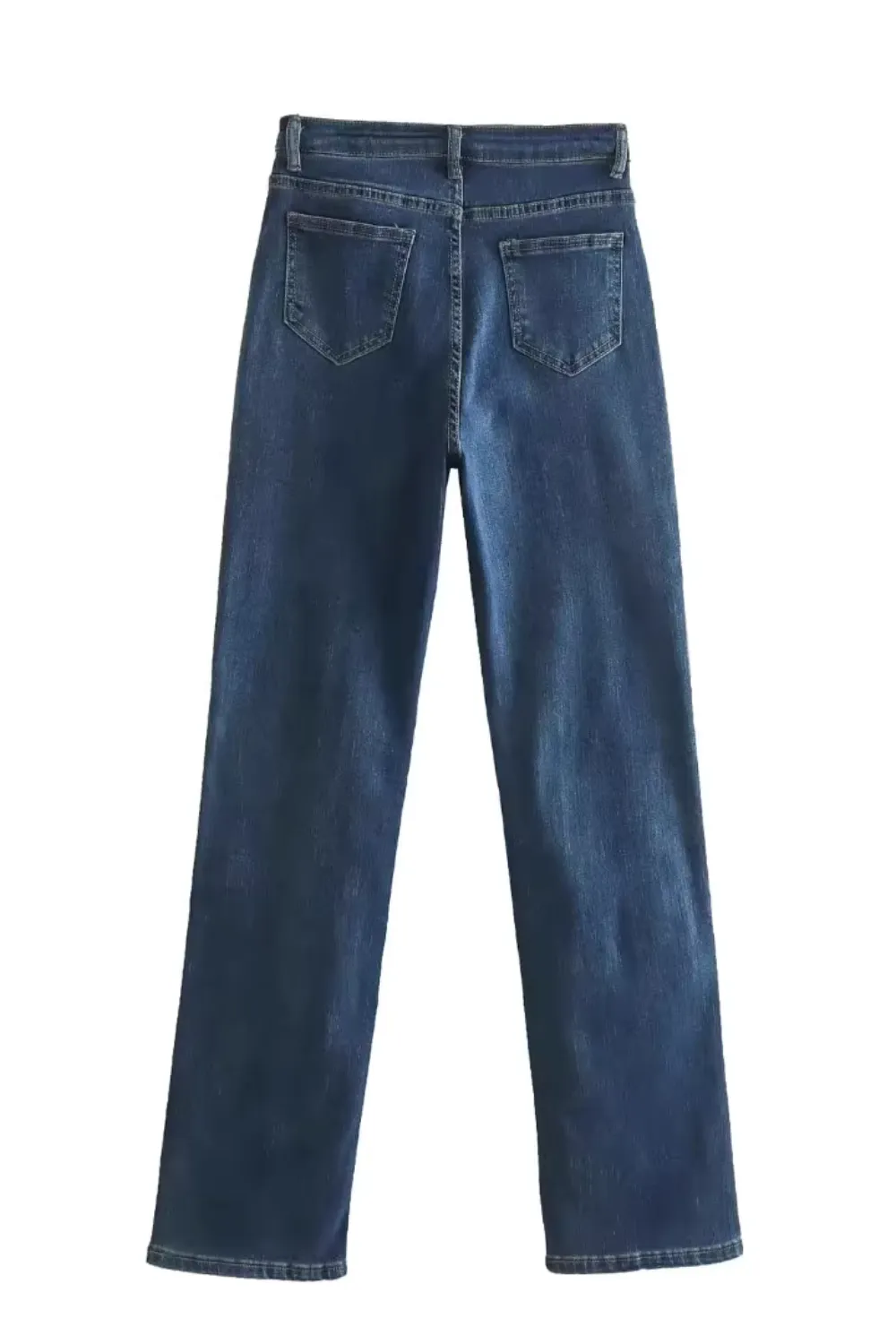 'Delaney' High Waist Straight Denim Pants (2 Colors)