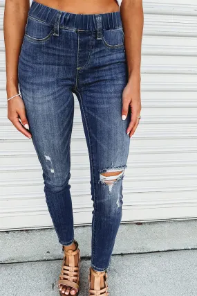 Distressed High Waist Skinny Jeans