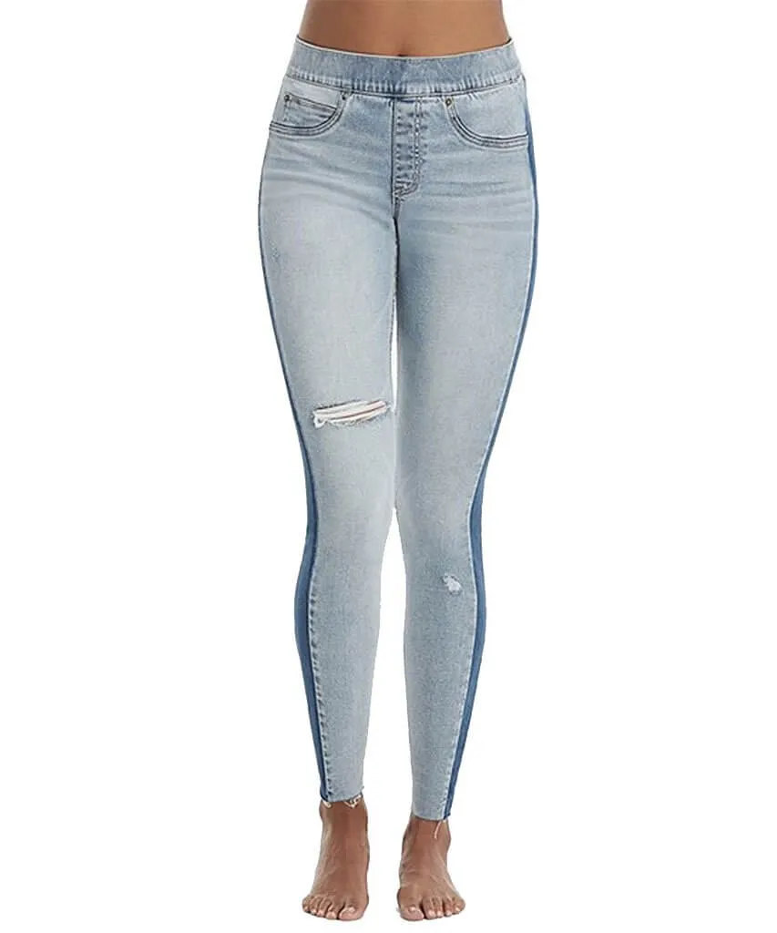 Distressed Skinny Jeans Blue Side