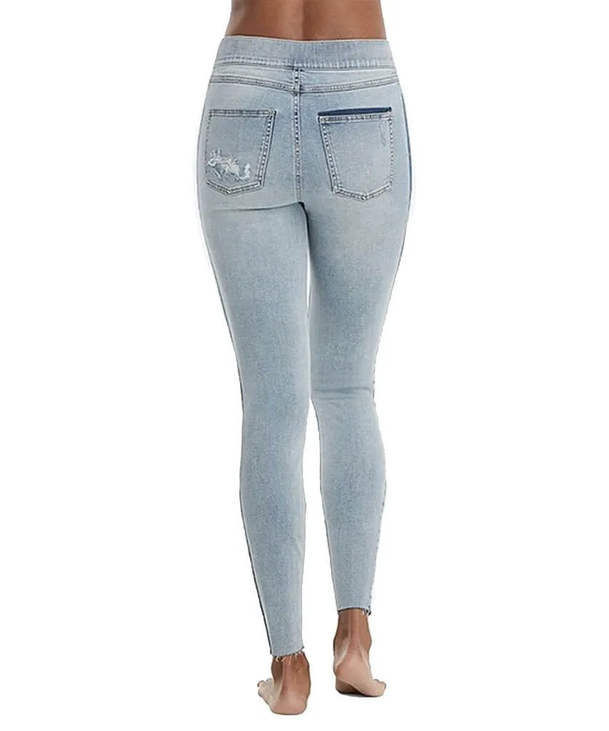 Distressed Skinny Jeans Blue Side