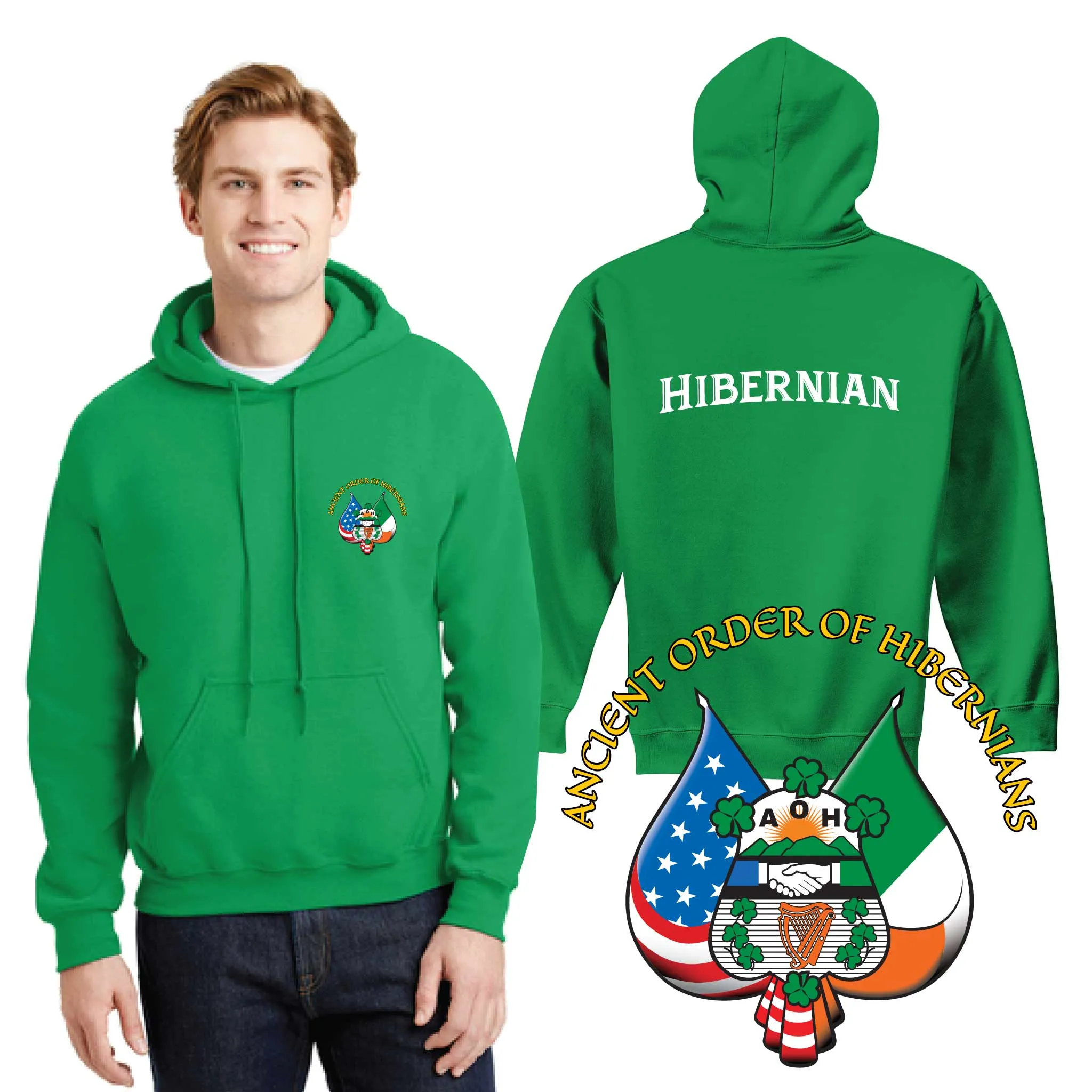 Double Print Hibernian 8oz Hooded Sweatshirt