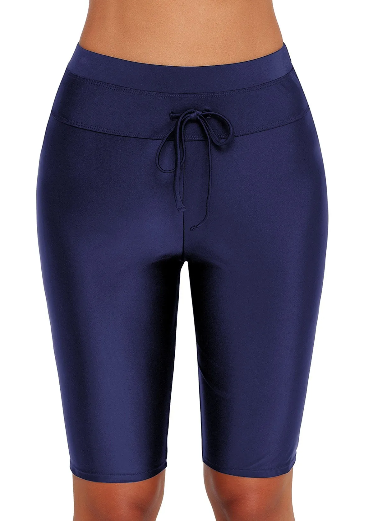 Drawstring Detail High Waist Swim Pants