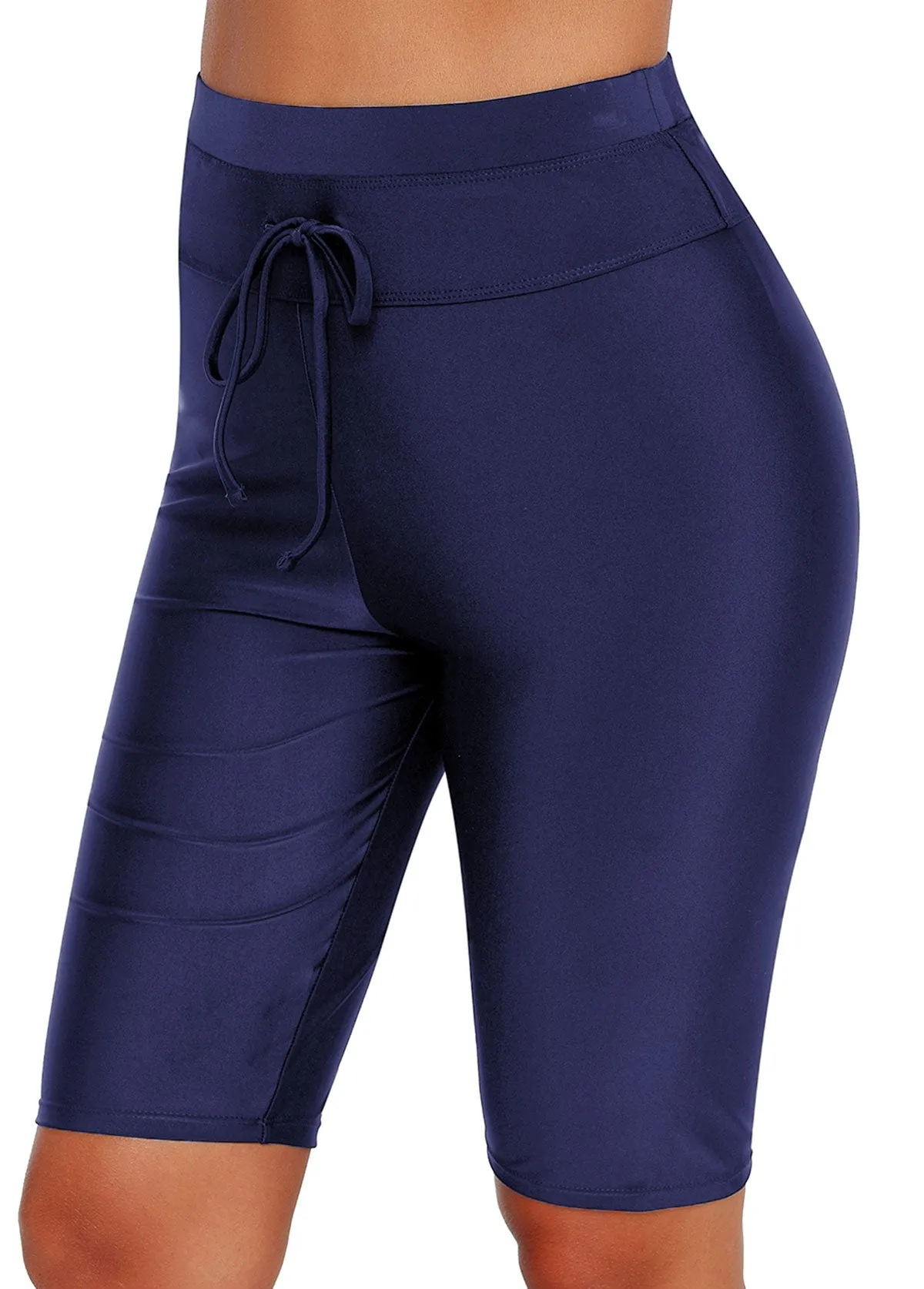 Drawstring Detail High Waist Swim Pants