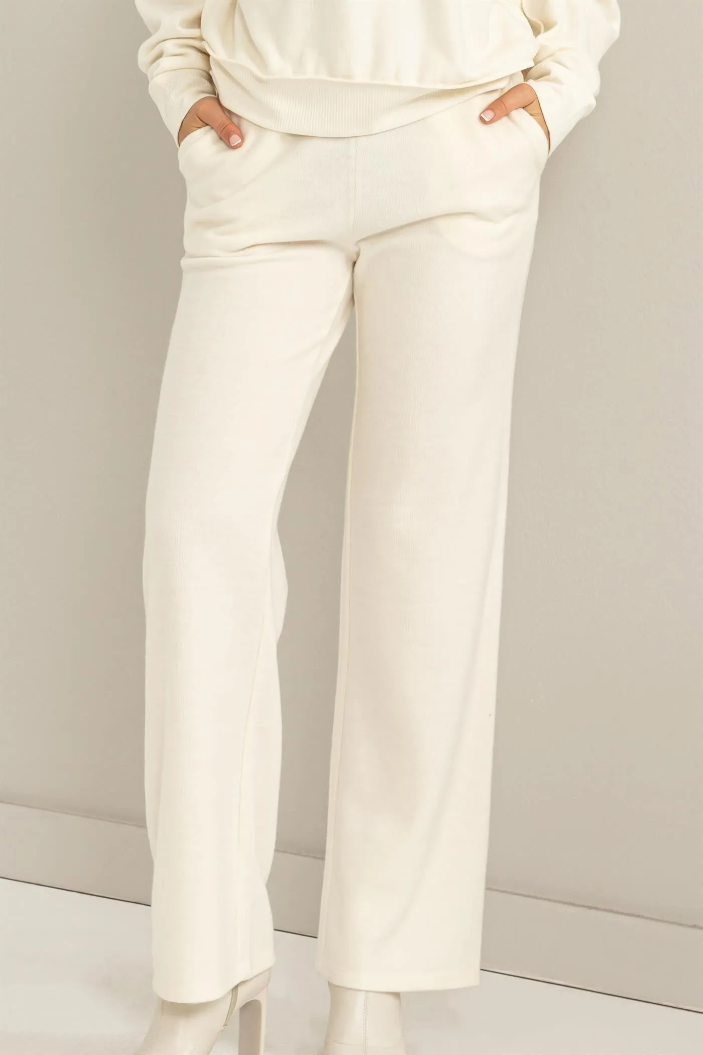 DZ23G466-HIGH WAISTED WIDE LEG PANTS