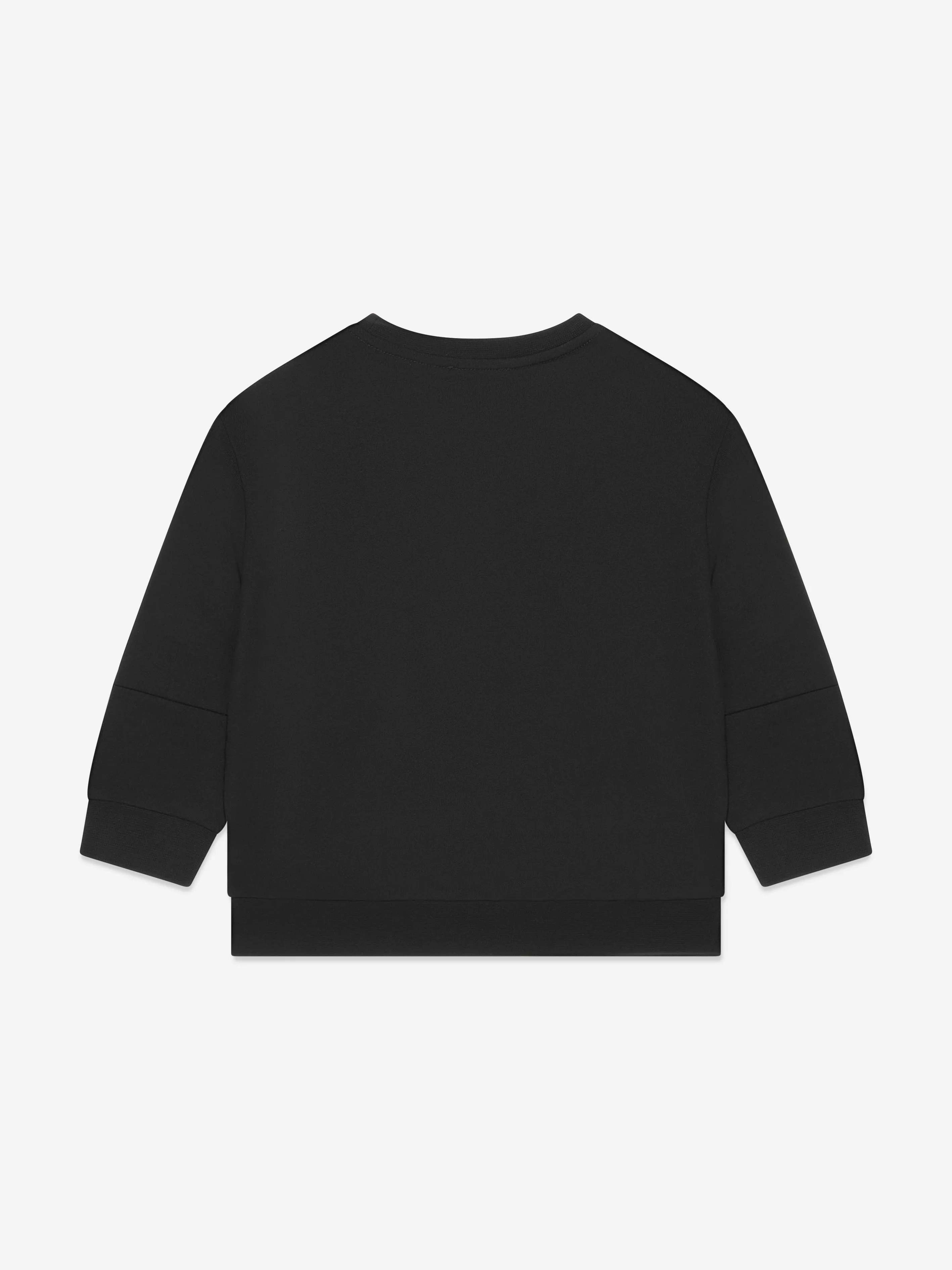 EA7 Emporio Armani Boys Train Logo Tape Sweatshirt in Black