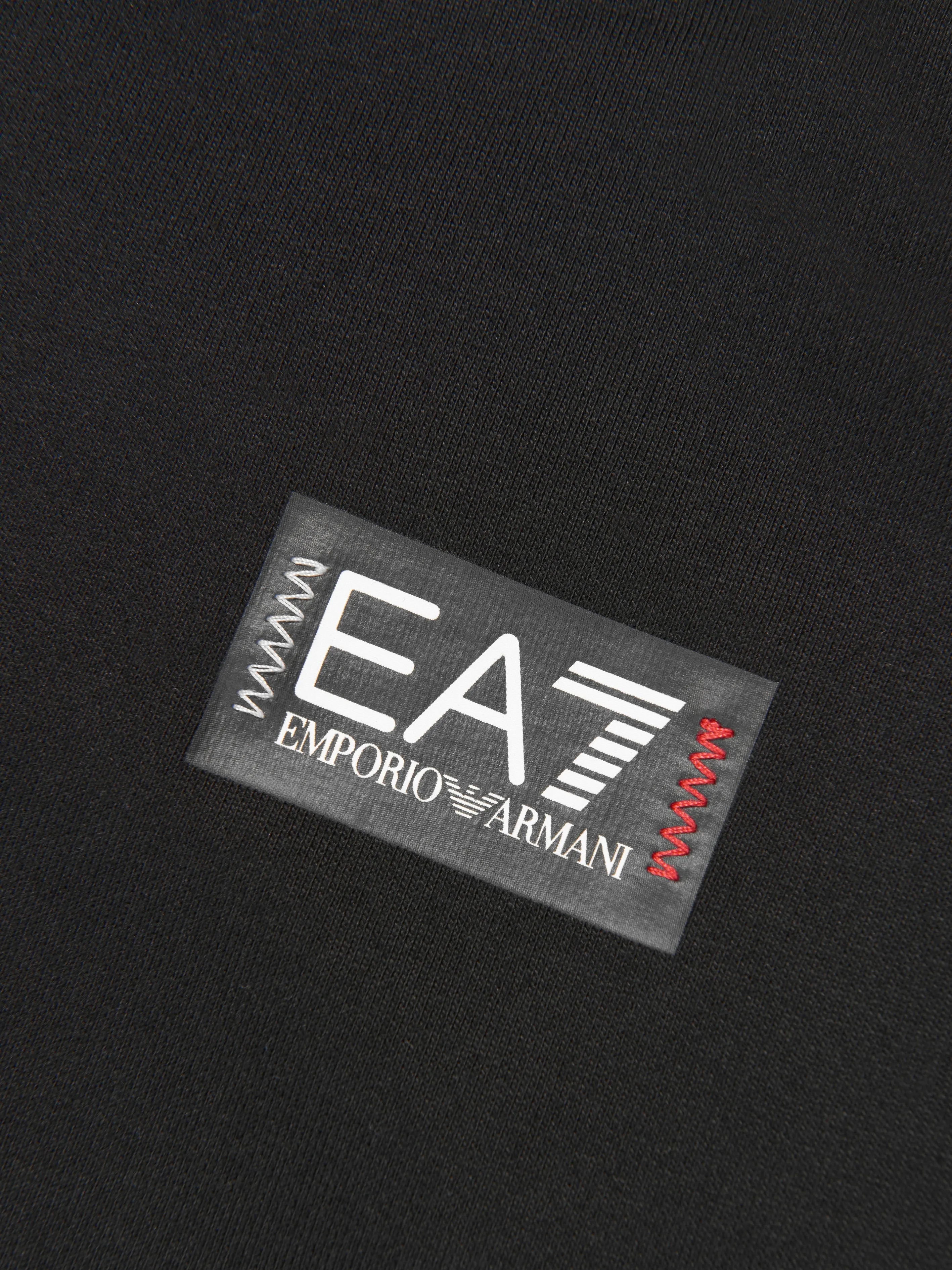 EA7 Emporio Armani Boys Train Logo Tape Sweatshirt in Black