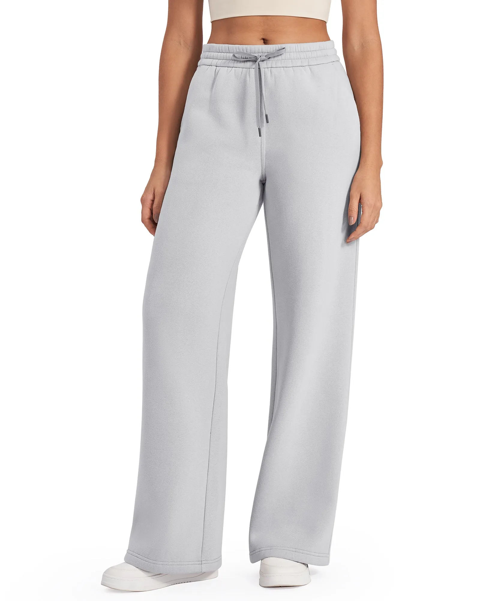 Fleece Lined Drawstring High-Waist Pants 31