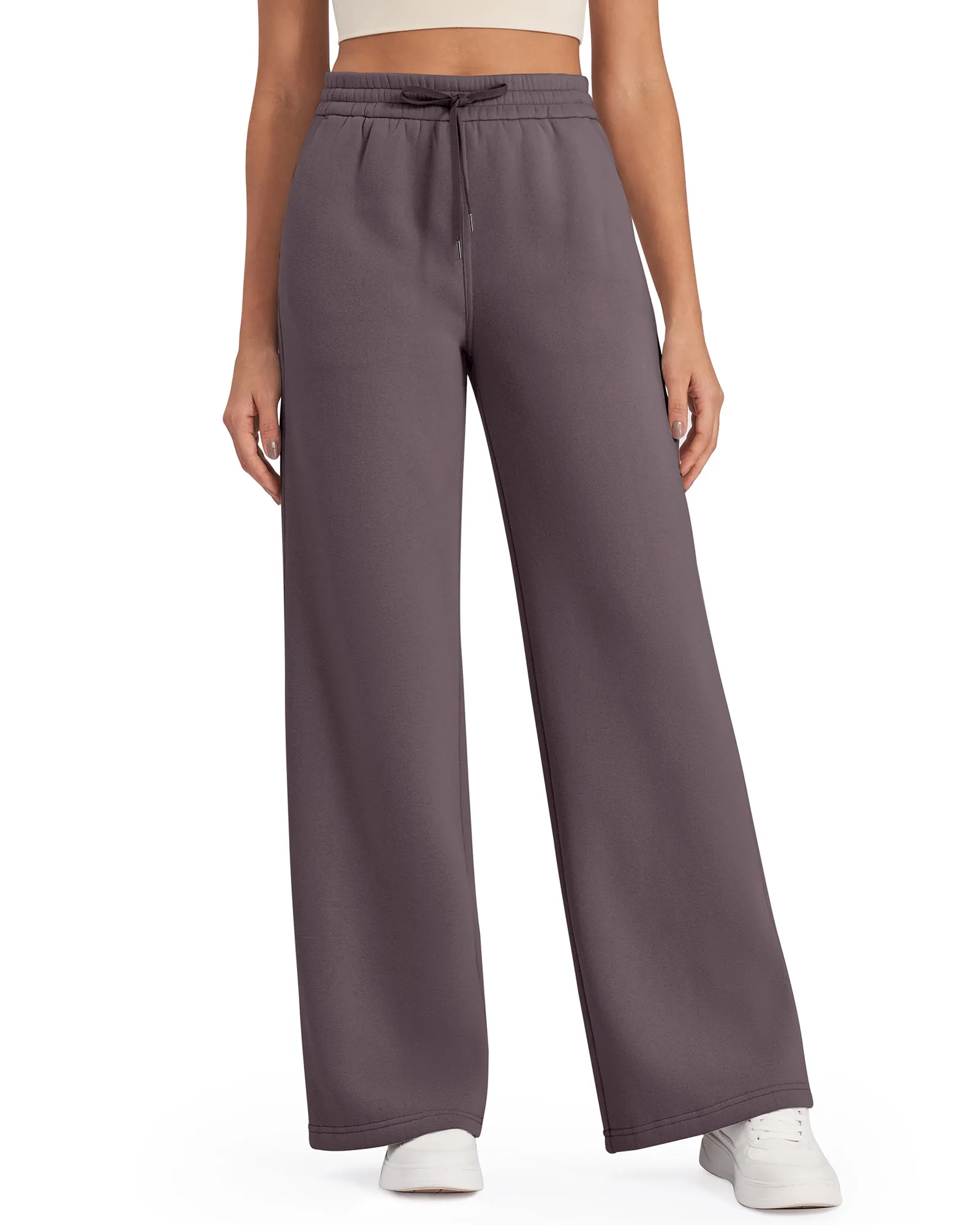 Fleece Lined Drawstring High-Waist Pants 31