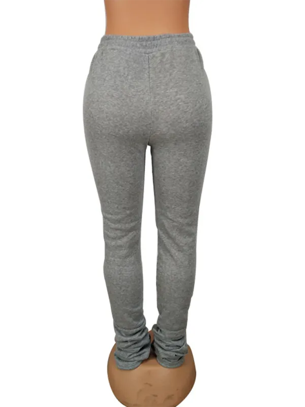 Fleece-Lined Joggers Drawstring Lounge Pants