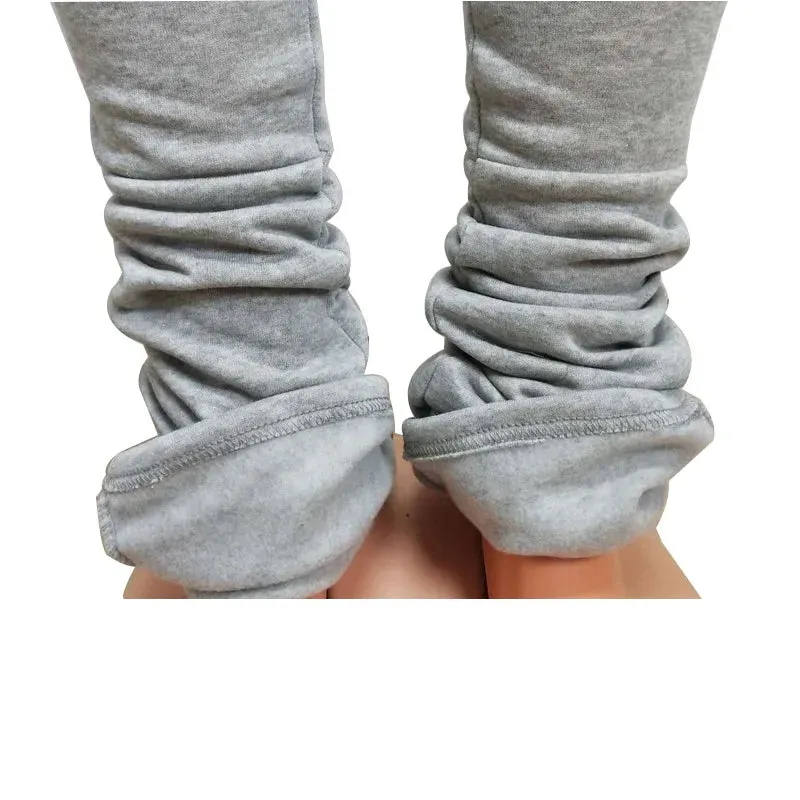 Fleece-Lined Joggers Drawstring Lounge Pants