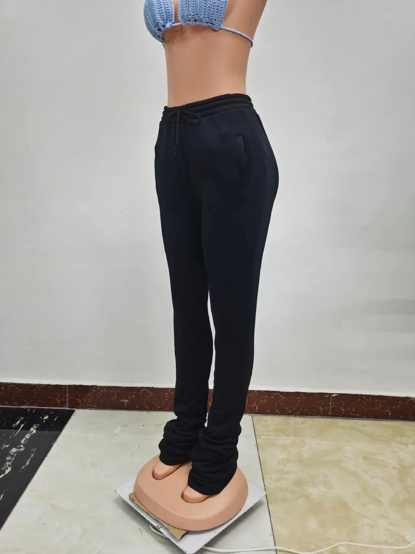 Fleece-Lined Joggers Drawstring Lounge Pants