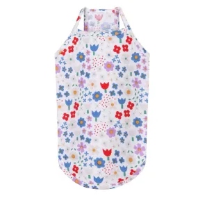 Flower Power White Tank Top For Pets