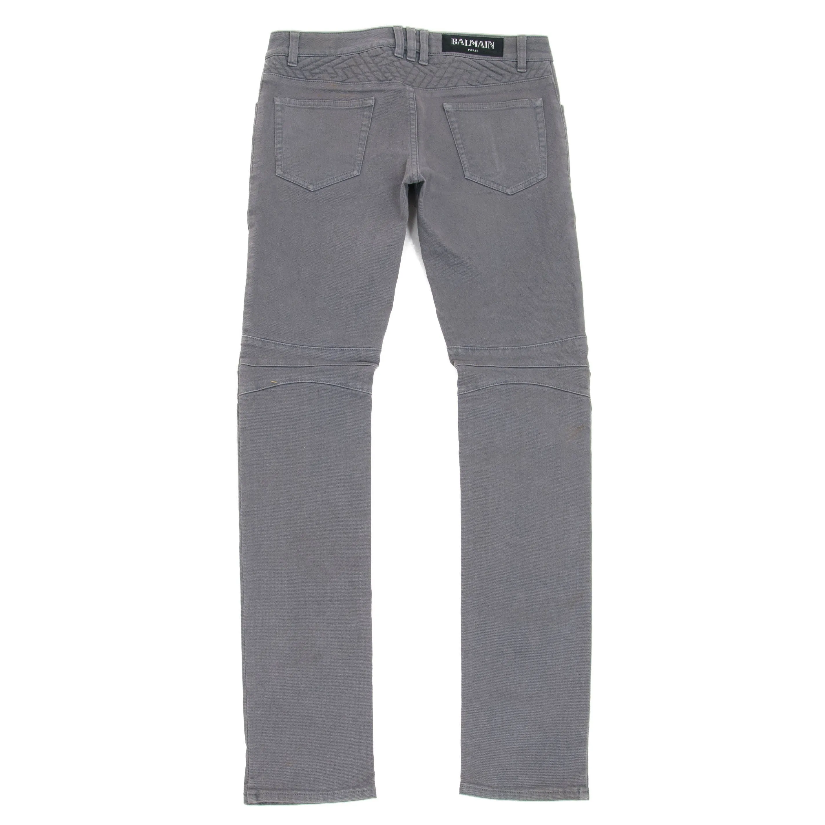 Gray Biker Jeans