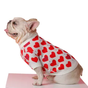 Hearts - Winter Sweater for French Bulldog (WJ09)